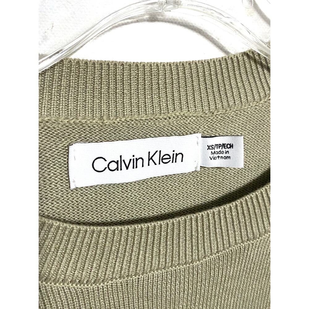 Calvin Klein CK Graphic Logo Pullover Sweater Mens XS Preppy Neutral Classic Y2K - Picture 6 of 7